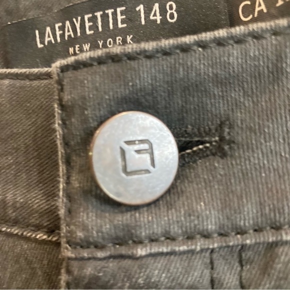 LAFAYETTE 148 Sz 20W Subtle Chevron Pattern Tapered Leg Trouser Pants - Picture 3 of 10